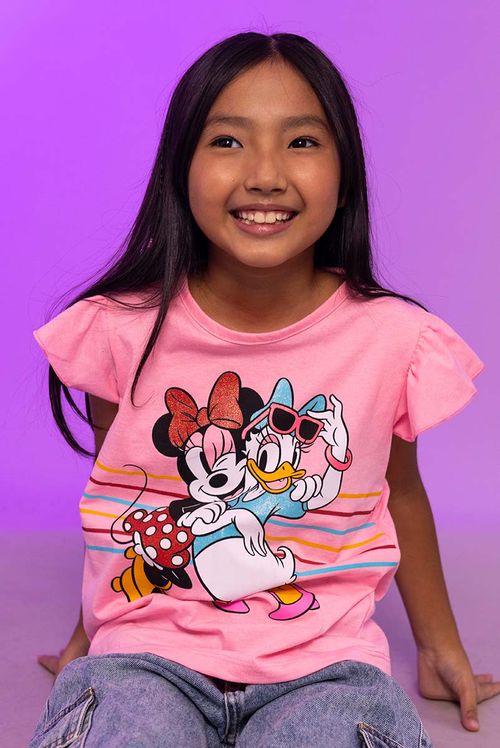 Camiseta Infantil Disney Minnie e Margarida