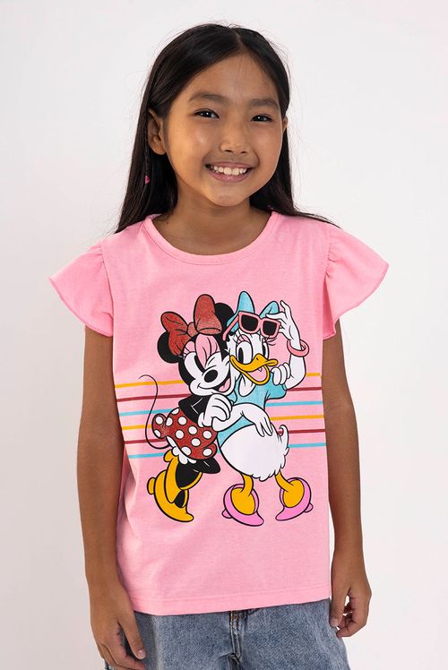 Camiseta Infantil Disney Minnie e Margarida