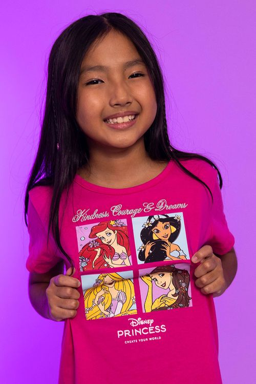 Camiseta Infantil Disney Princesas
