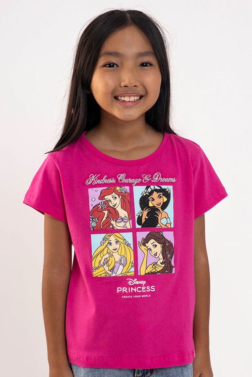 Camiseta Infantil Disney Princesas