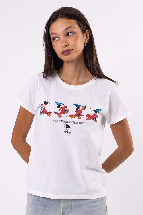 Camiseta Feminina Disney Mickey Fantasia Poses