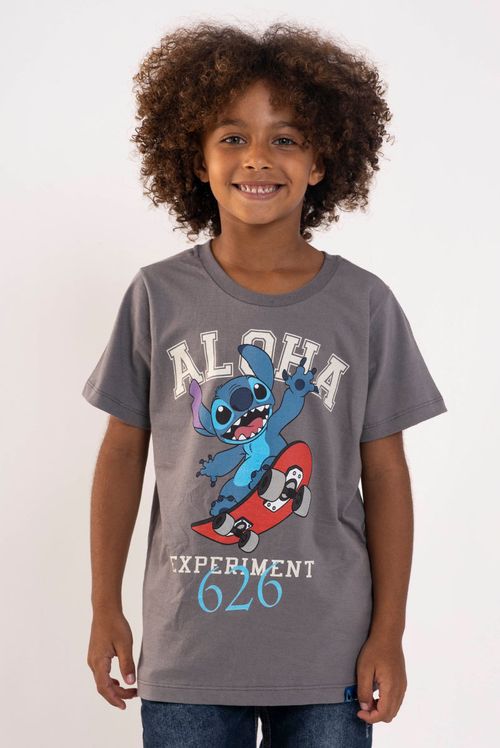 Camiseta Infantil Disney Stitch Aloha