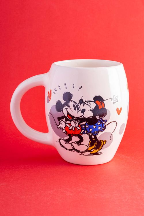 Caneca Disney Mickey e Minnie Mouse Love