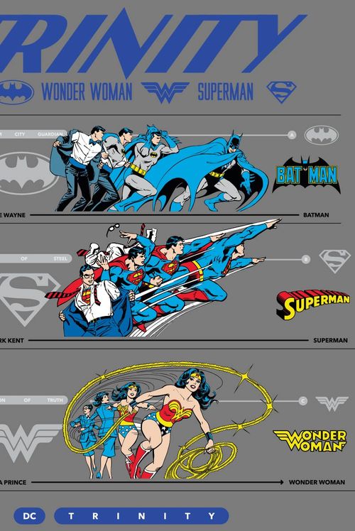 Camiseta DC Comics Trinity