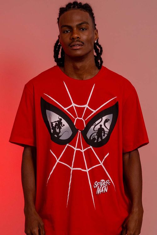 Camiseta Marvel Homem Aranha Máscara