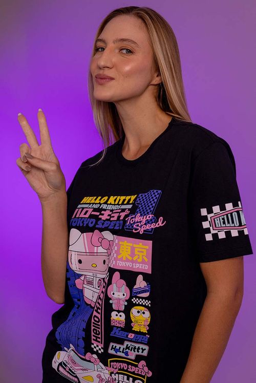Camiseta Hello Kitty e Amigos Tokyo Speed