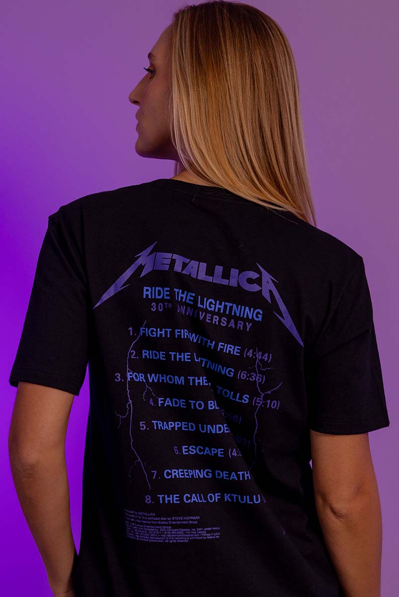 希少 llica Ride the Lightning Tシャツ Camiseta Metallica Ride The Lightning Album