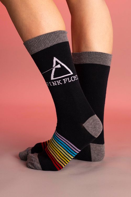 Meia Cano Alto Pink Floyd Colors