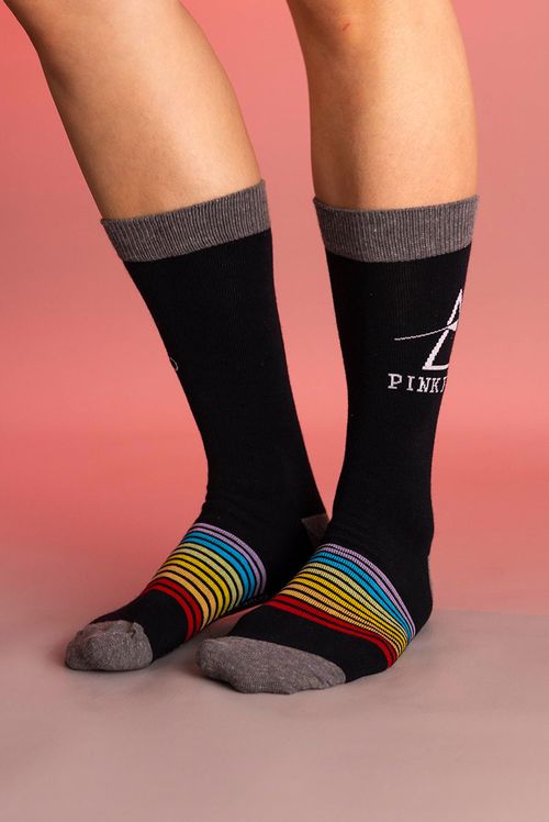 Meia Cano Alto Pink Floyd Colors