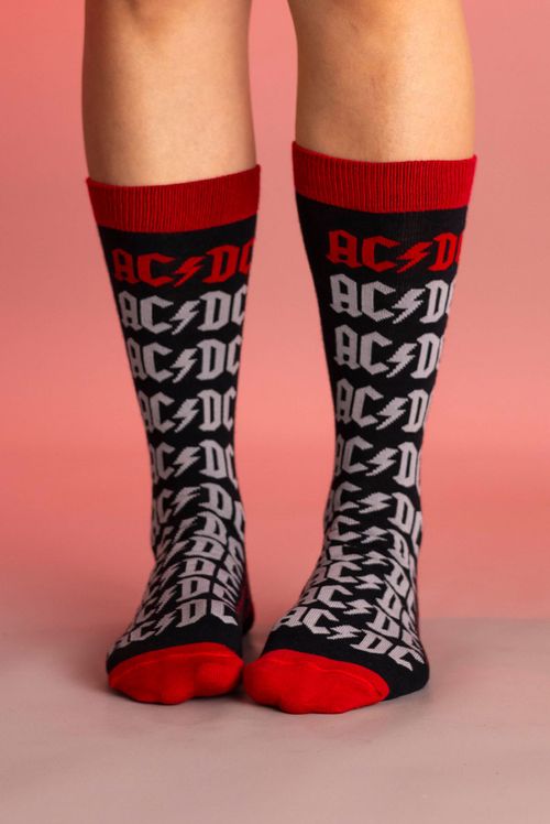 Meia Par AC/DC Logos