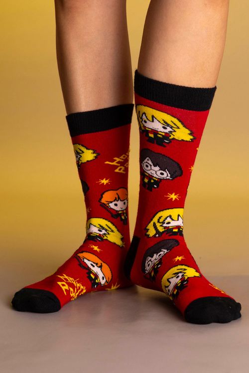 Meia Par Harry Potter Trio Chibi