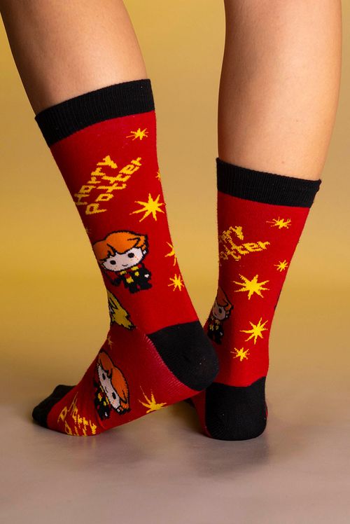 Meia Par Harry Potter Trio Chibi