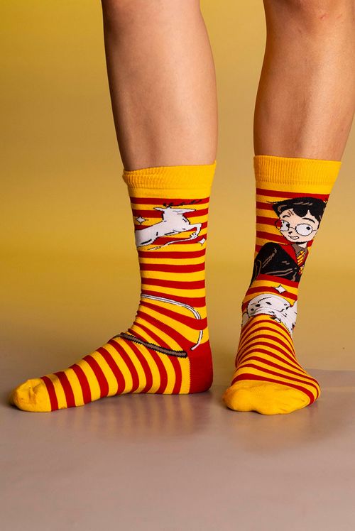 Meia Cano Alto Harry Potter Listras