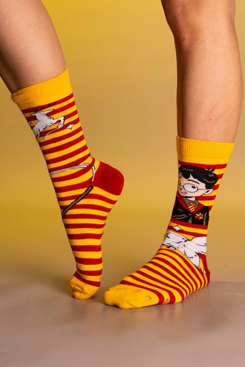 Meia Cano Alto Harry Potter Listras