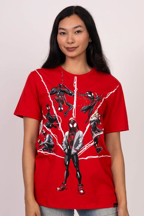 Camiseta Marvel Homem Aranha Miles Morales Poses