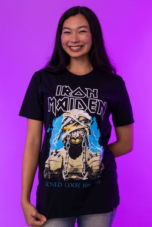 Camiseta Iron Maiden World Tour 1984-85