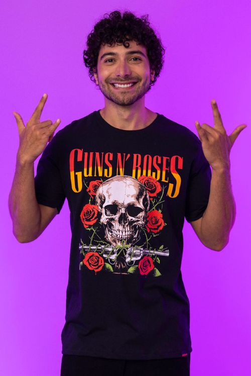 Camiseta Guns N  Roses Tour 1987-88