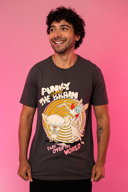 Camiseta Pinky e o Cérebro Dominar o Mundo