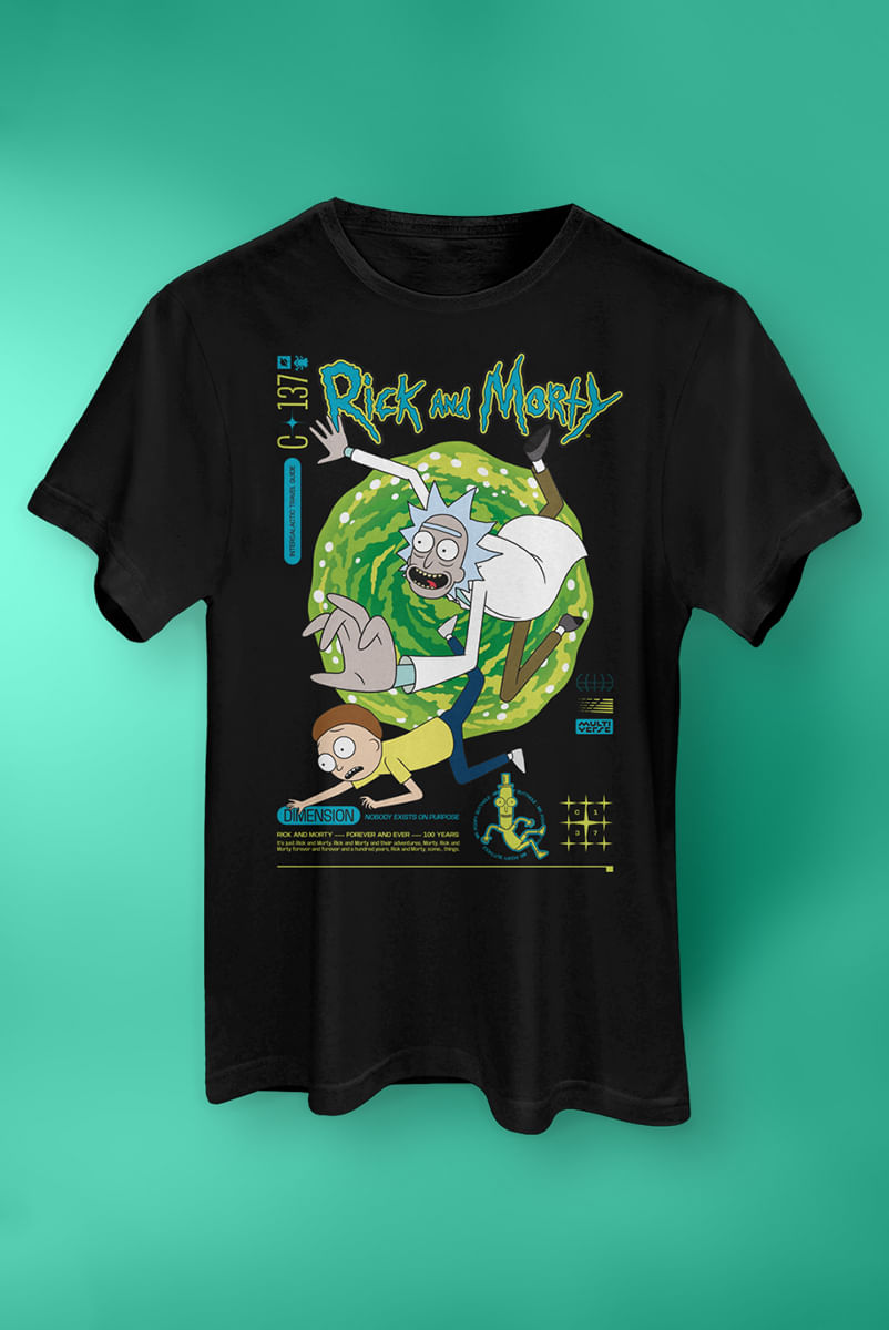 Camiseta Rick and Morty Dimensão C-137