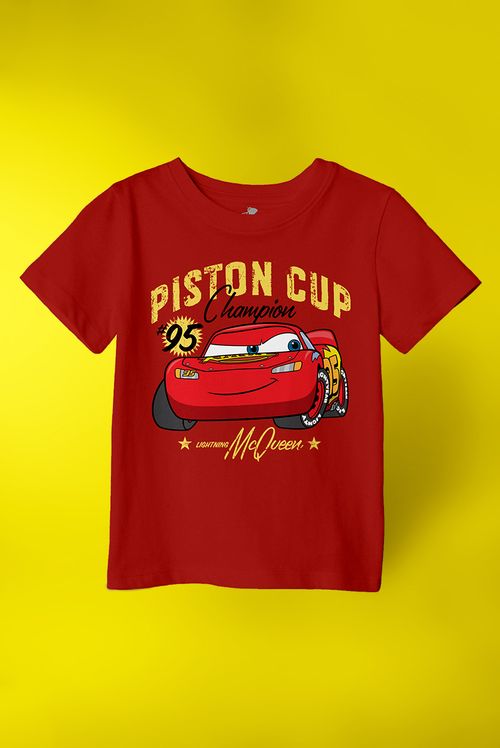 Camiseta Infantil Mundo Pixar Carros Piston Cup