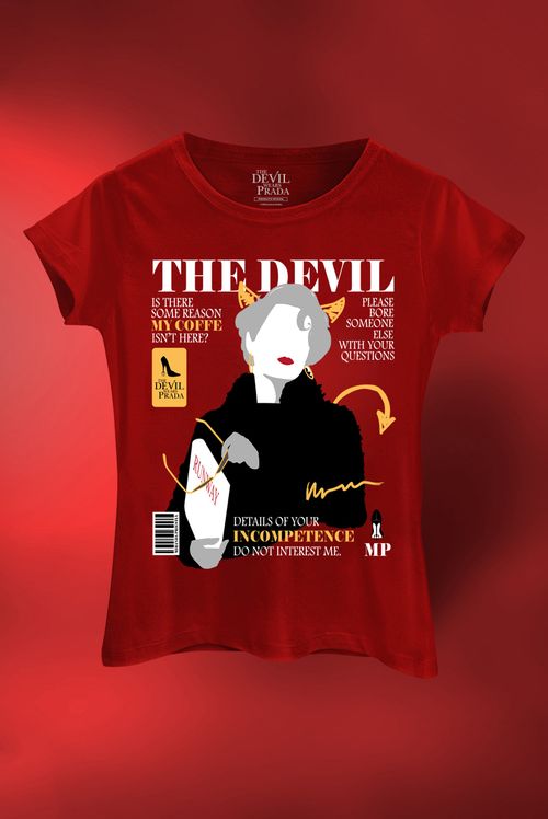 Camiseta Feminina O Diabo Veste Prada Runway Capa