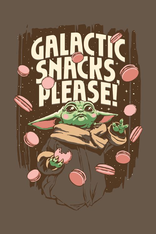 Camiseta Star Wars Grogu Galactic Snacks Please!