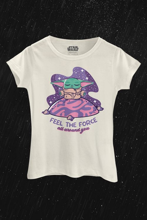 Camiseta Feminina Star Wars Feel The Force