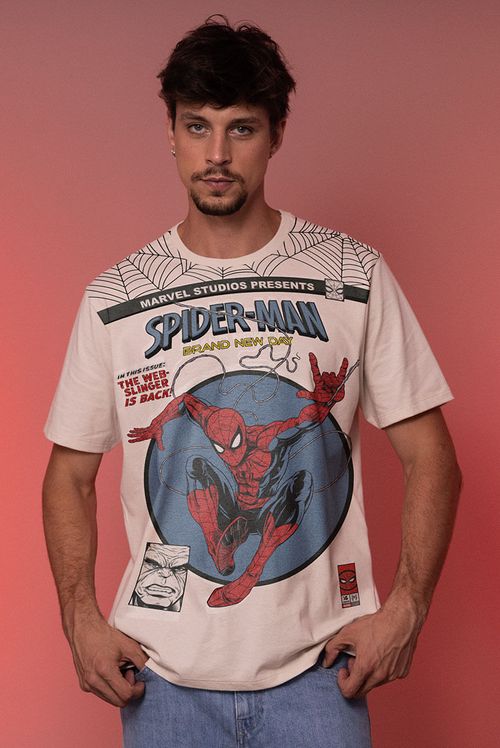 Camiseta Marvel Homem Aranha: Um Novo Dia Teias