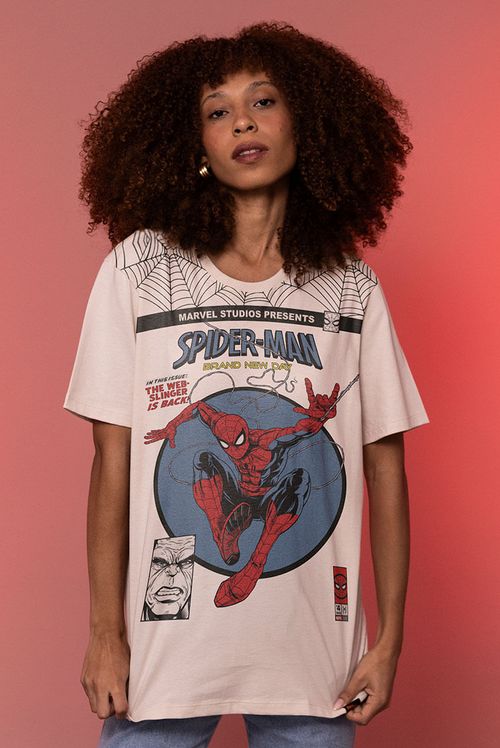 Camiseta Marvel Homem Aranha: Um Novo Dia Teias
