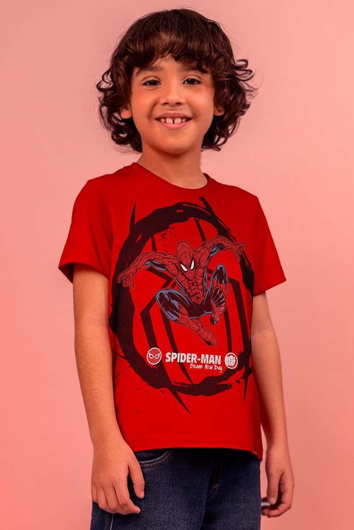 Camiseta Infantil Marvel Homem Aranha: Um Novo Dia Symbol