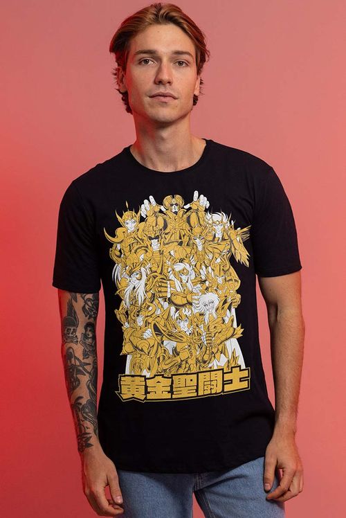 Camiseta Os Cavaleiros do Zodíaco - Cavaleiros de Ouro