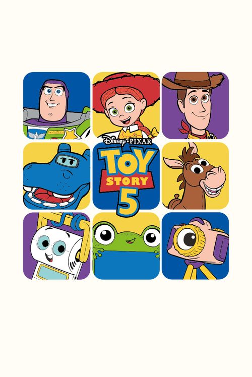 Camiseta Disney Toy Story 5 Personagens Quadros