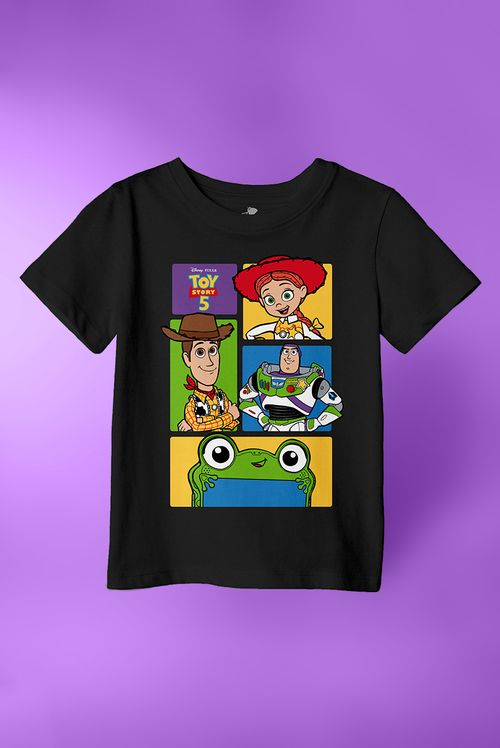 Camiseta Infantil Disney Toy Story 5 Quadro Colors