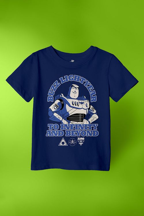 Camiseta Infantil Disney Toy Story Buzz Ao Infinito e Além