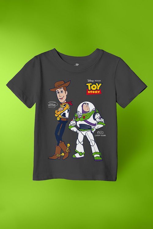 Camiseta Infantil Disney Toy Story Woody e Buzz Lightyear