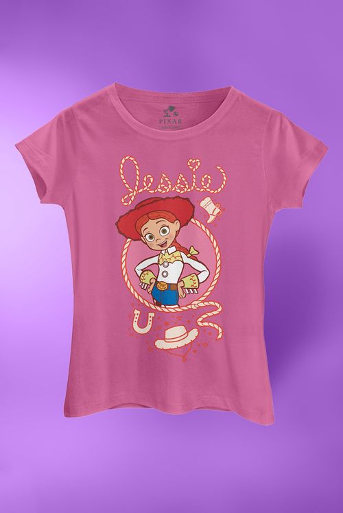 Camiseta Feminina Disney Toy Story Jessie Laço e Chapéu
