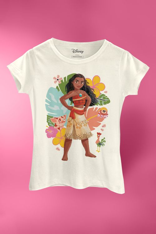 Camiseta Feminina Disney Moana Colors