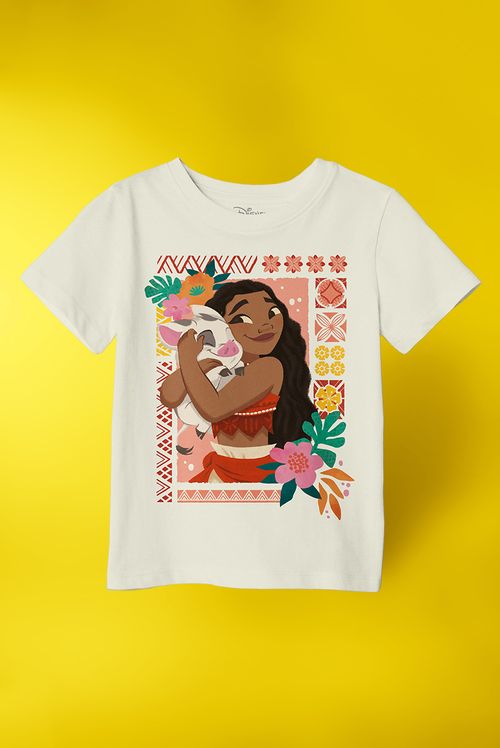 Camiseta Infantil Disney Moana e Puá