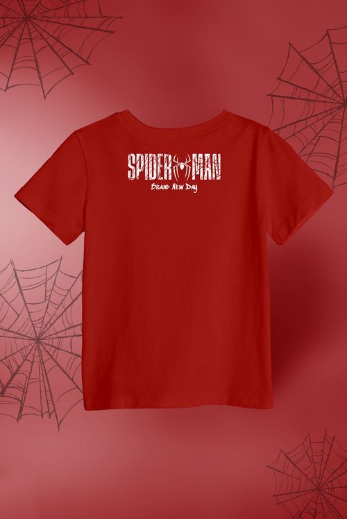 Camiseta Infantil Marvel Homem Aranha: Um Novo Dia Emblema Aranha