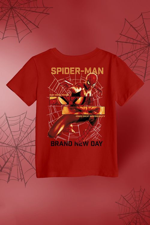 Camiseta Infantil Marvel Homem Aranha: Um Novo Dia Action