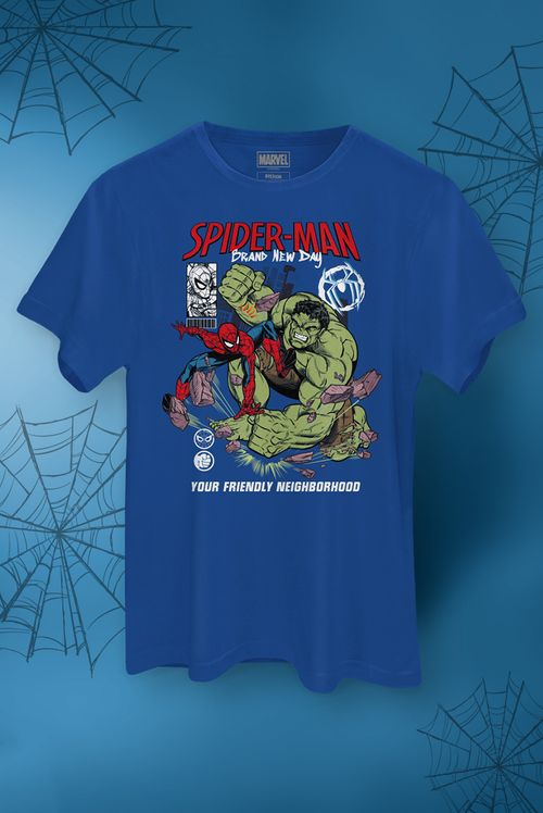 Camiseta Marvel Homem Aranha: Um Novo Dia Homem Aranha VS Hulk