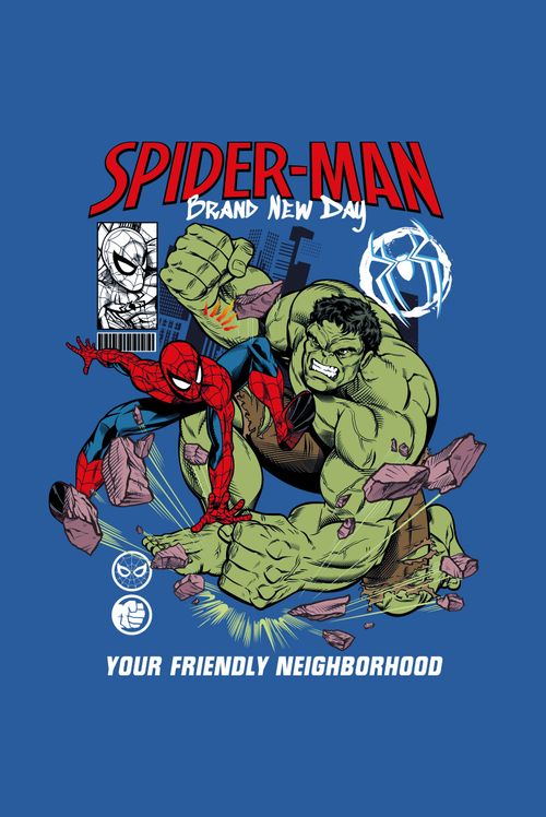 Camiseta Marvel Homem Aranha: Um Novo Dia Homem Aranha VS Hulk