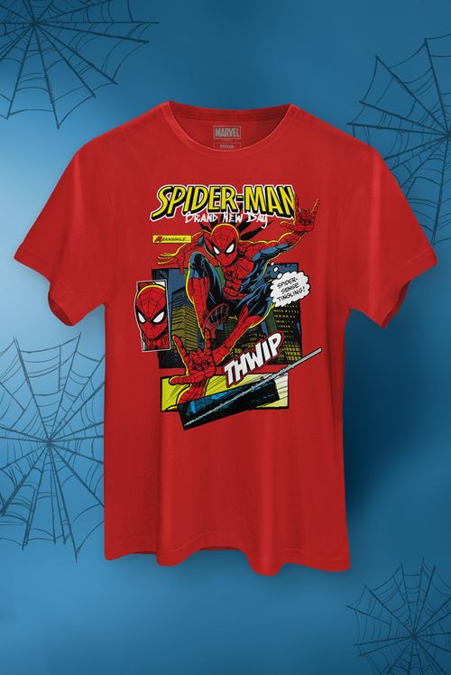 Camiseta Marvel Homem Aranha: Um Novo Dia Thwip