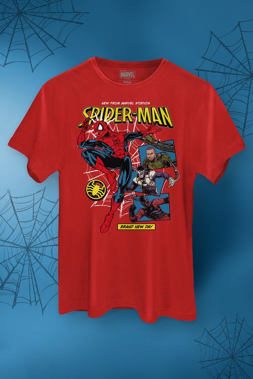 Camiseta Marvel Homem Aranha: Um Novo Dia Villains