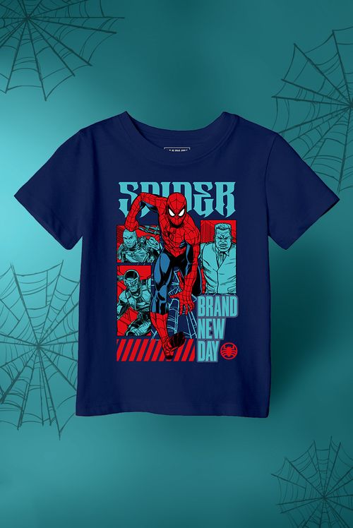 Camiseta Infantil Marvel Homem Aranha: Um Novo Dia Quadrinhos