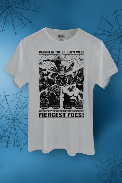 Camiseta Marvel Homem Aranha: Um Novo Dia Confronto de Vilões