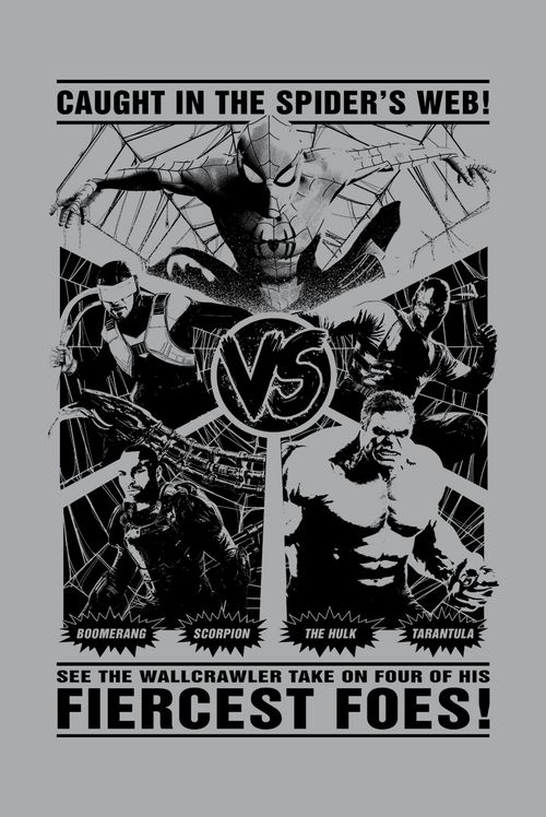 Camiseta Marvel Homem Aranha: Um Novo Dia Confronto de Vilões