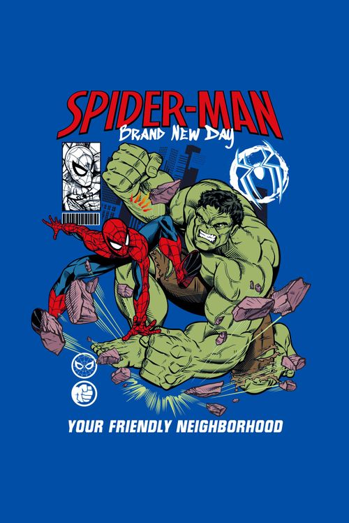 Camiseta Infantil Marvel Homem Aranha: Um Novo Dia Homem Aranha VS Hulk