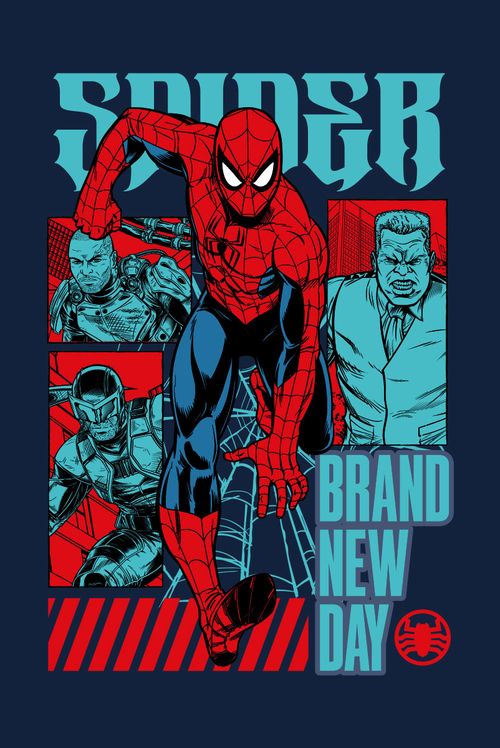 Camiseta Infantil Marvel Homem Aranha: Um Novo Dia Quadrinhos