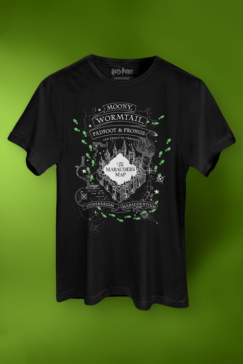 Camiseta Unissex Harry Potter Mapa do Maroto